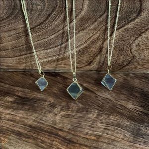 Fluorite Crystal 18" Gold Necklace